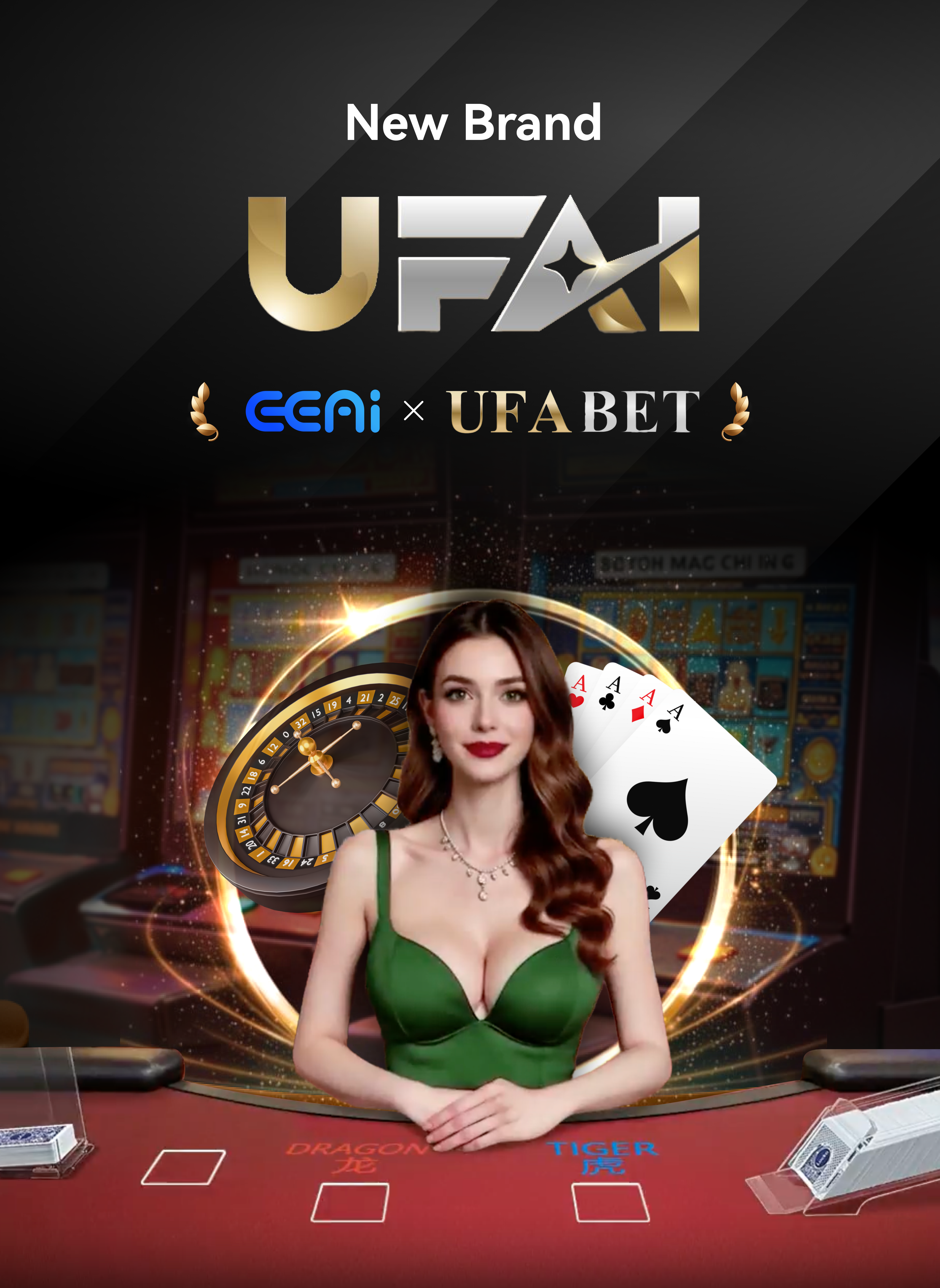 EEAI✖️UFABET打造全新品牌UFAI

EEAI与泰国UFA达成深度战略合作，由其全权代理泰国市场运营，并联合推出全新品牌UFAI游戏。UFAI深度融合自主研发的AI棋牌引擎与区块链双重加密技术，致力于为泰国玩家提供智能、安全、公平的顶级娱乐体验，开启东南亚市场新篇章。