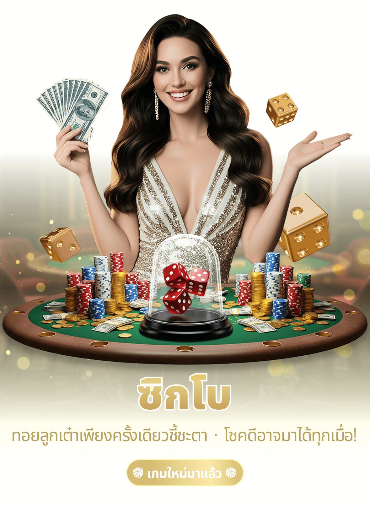 🎲 “Sic Bo” · ลูกเต๋า 3 ลูก ชี้ชะตาในพริบตา

ทันทีที่ลูกเต๋าทั้งสามตกลงมา ความตื่นเต้นก็พุ่งสูงสุด! Sic Bo มาพร้อมจังหวะเกมเร็ว ภาพคมชัด และความลุ้นระทึกทุกวินาที

🎯 สามลูกเต๋า · ชี้ผลแพ้ชนะทันที

สูง/ต่ำ คู่/คี่ แต้มรวมและรูปแบบต่าง ๆ—ทุกการเดิมพันสามารถพลิกผลได้ในเสี้ยววินาที

🎥 มุมมองสมจริง

ภาพ HD พร้อมหลายมุมมองและการเปลี่ยนภาพที่ลื่นไหล เสมือนนั่งอยู่บนโต๊ะจริง รวมถึงดีลเลอร์ AI ที่เคลื่อนไหวเป็นธรรมชาติ

⚙️ เร็ว · เข้าใจง่าย · เล่นเพลิน

กติกาเรียบง่าย เกมเร็ว และเล่นต่อเนื่องได้ไม่หยุด เหมาะทั้งผู้เล่นใหม่และมือโปร